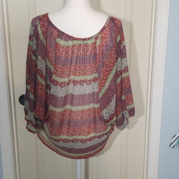 💸3/12$-Love Squared, Boho Top, Size Large - Picture 5 of 7